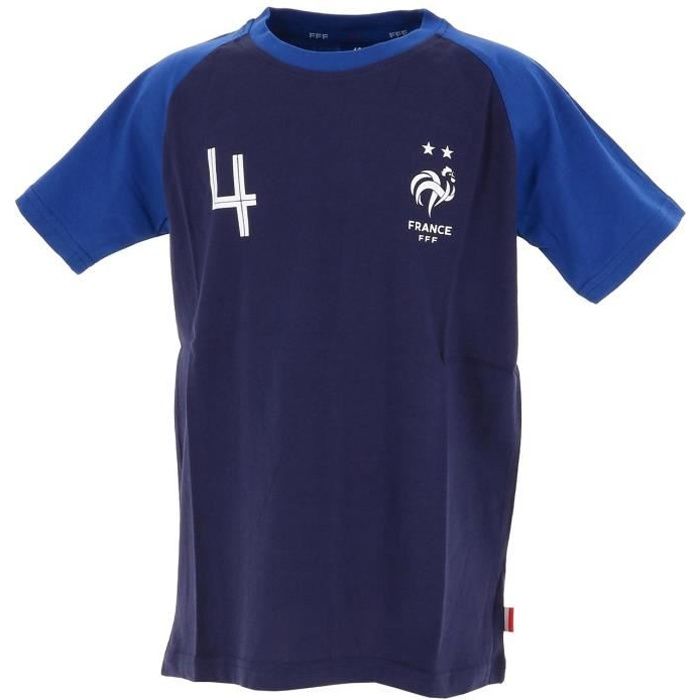 S Football t-shirt hommes FFF a Varane court maillot manches Bleu France