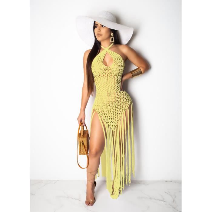 Robe Mi-Longue Portefeuille Boho Pour Femmes - Col V Profond, Manches Courtes, Style Plage Chic