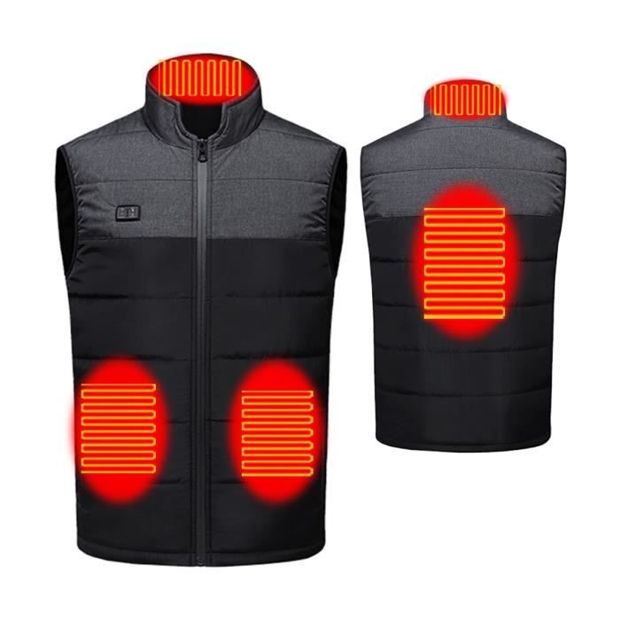 Veste Chauffante Homme ANNEFLY Chargement USB Hiver Gilet Chauff
