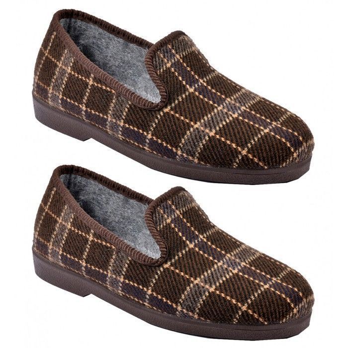 Charentaise Homme Pantoufle Premium - OZABI - Modèle 2350 Marron