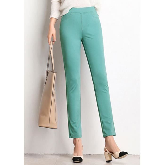 Pantalon slim shop femme couleur