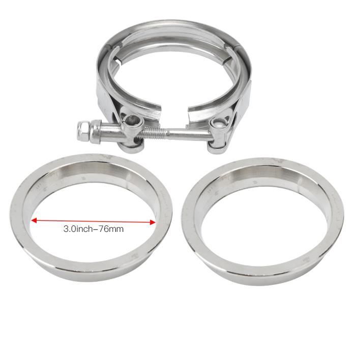 Lot De 10 Joints Turbo 2,5 Pouces Acier Inoxydable 4 Boulons - Compatible GT3582R GT35 GT30 T3 - Bride Échappement Robuste