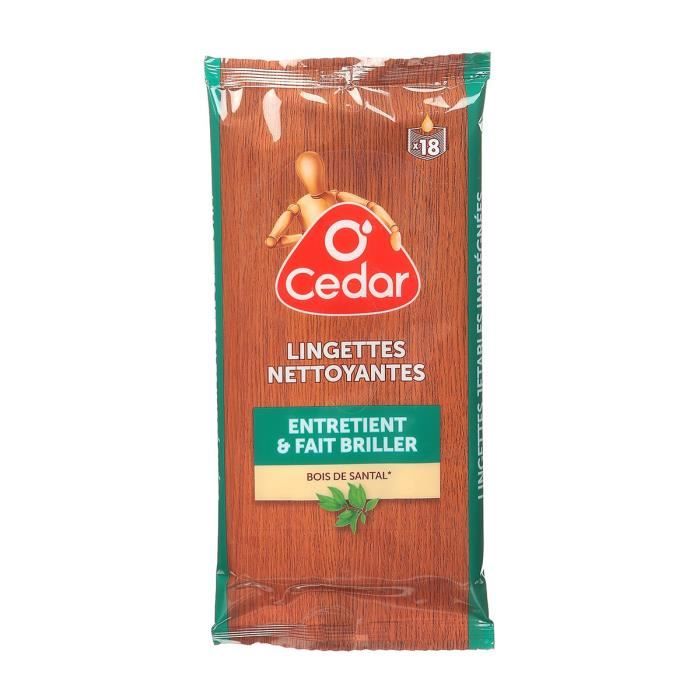 O'CEDAR Lingettes dépoussièrantes tous bois x18