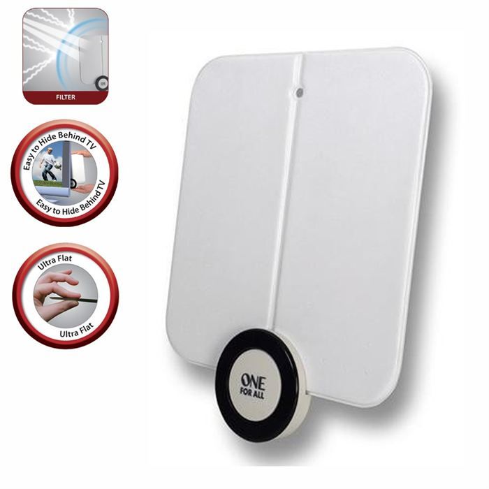 ONE FOR ALL SV9215 Antenne intérieure Ultra Slim Gain de 40dB - antenne  rateau, avis et prix pas cher - Cdiscount