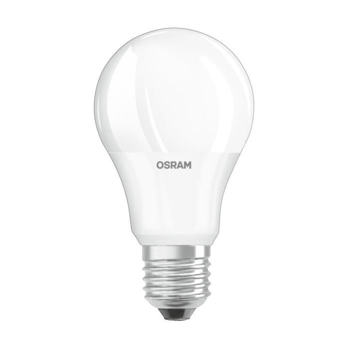 OSRAM Ampoule LED Standard dépolie avec radiateur 10W=75 E27 froid