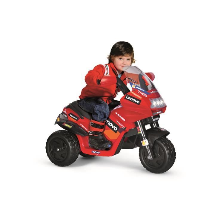 Véhicule électrique pour enfants - PEG PEREGO - Ducati Desmosedici Evo - Rouge - 3 roues - Batterie