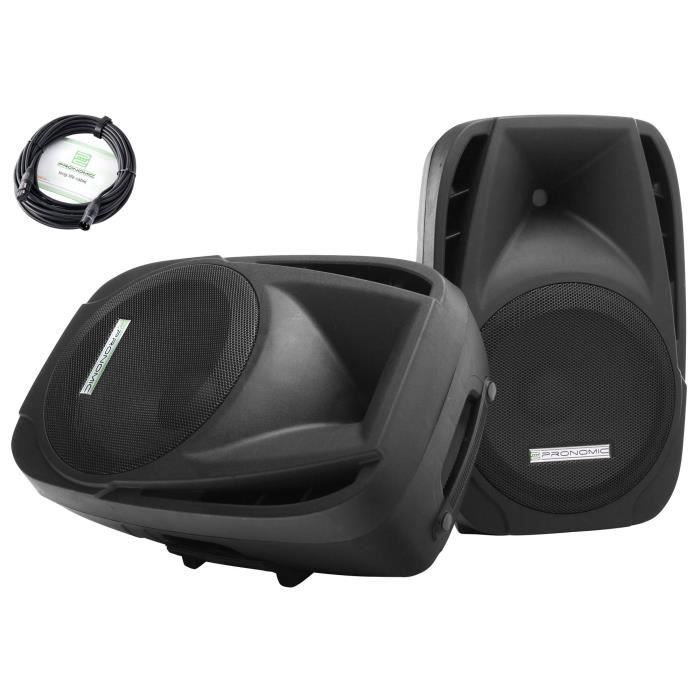Enceinte Active Sono PRO - Pronomic MOVE 115MA-A -15'', 2 Micros Sans Fil Main Et Serre Tete Usb Sd Bluetooth Support Pied
