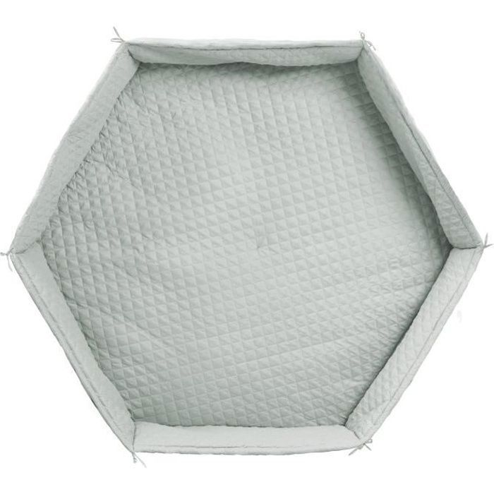 Tapis+de+parc+bebe+-+ROBA+-+Pour+parc+hexagonal+-+Rembourre+-+Vert+givre