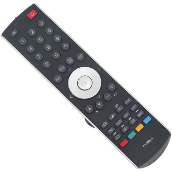 VINABTY CT-90300 Telecomando di ricambio per Toshiba TV CT90300 75010737 19AV505D 19AV505DG 26AV505DG 32AV503D 32AV505DB 32AV505DG 32AV515D 32AV555D 32AV555DB 32AV555DG 32AV563D 32AV565DG 37AV504D