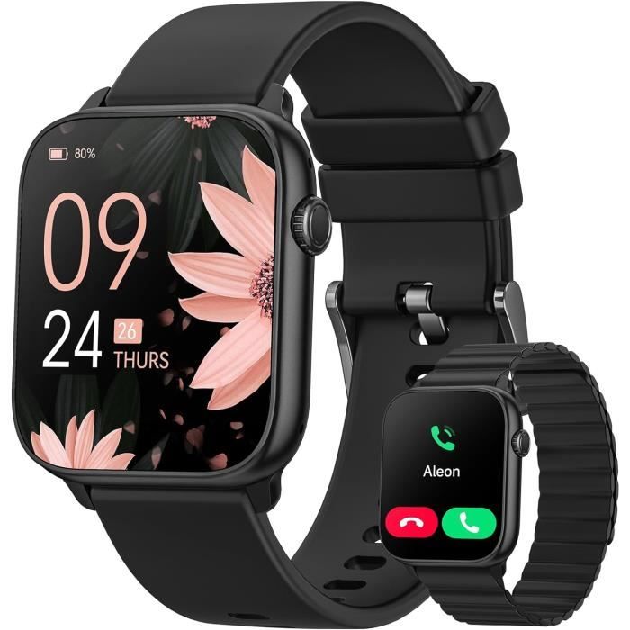 Montre Connectée Femme Avec Appel Bluetooth 5.2, 1.39" Hd Ronde