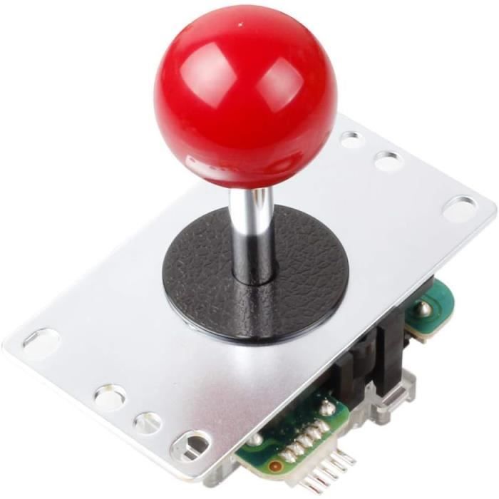 Boule De Joystick Ovale Pour Borne D'arcade - Style Américain, Plastique, Diamètre Fileté 5,5 Mm, Noir