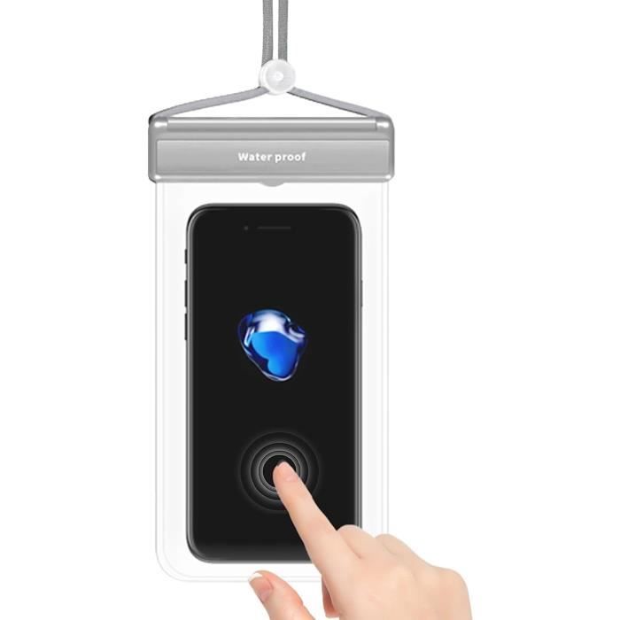 ??tui ?�tanche pour t?�l?�phone - ZONEWD - Sac ?�tanche transparent - 4 couches de verrouillage d 