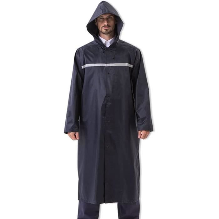 Veste Imperméable Homme MOKBAY - Coupe-vent, Capuche, Poches, Pour Randonnée, Travail Et Outdoor