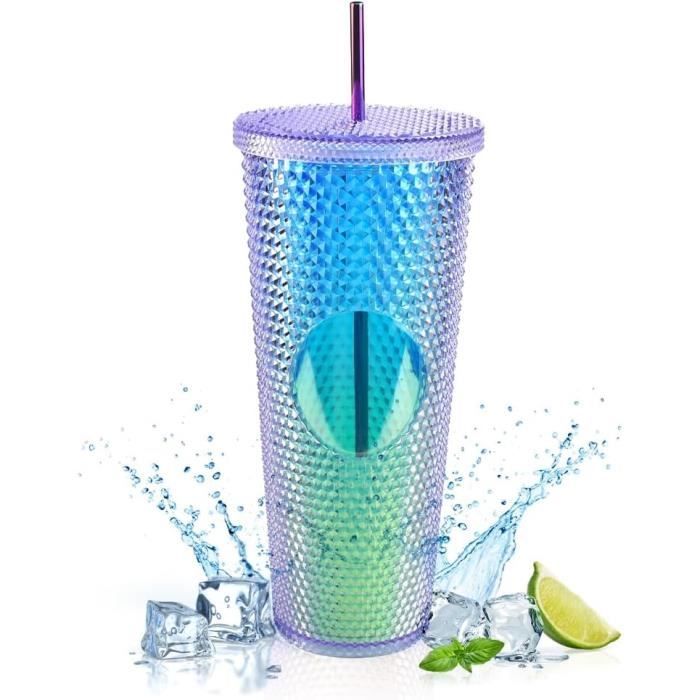 Gobelet Réutilisable 3D Avec Paille Princesses Et Fées