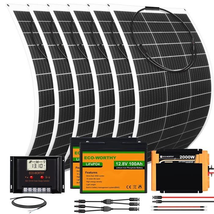 Kit Solaire 100w Avec Batterie 100ah – LASB France, Neuf, Prêt à L'emploi