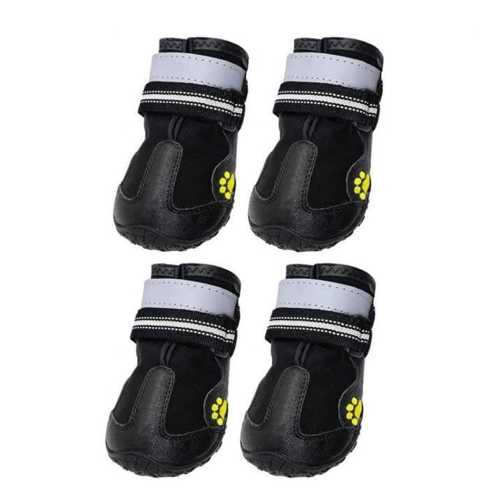 Bottes Protectrices Pour Chien - 4 Pièces - Semelle Antidérapante - Imperméables - Pour Randonnée, été, Hiver - Tailles M, L, XL