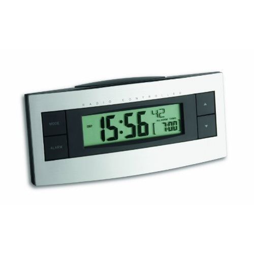 Réveil radio-piloté - TFA DOSTMANN - 60.2511 - Gris - Horloge intégrée - Tuner radio