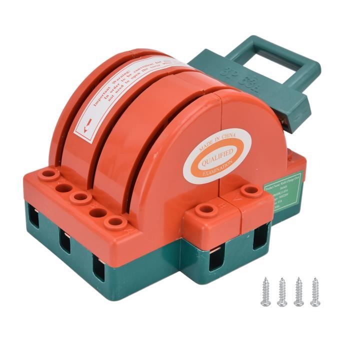 Interrupteur Couteau 3P 32A AC380V HK11 - Boîtier Transparent LED - Sécurité Anti-Électrocution - Cuivre