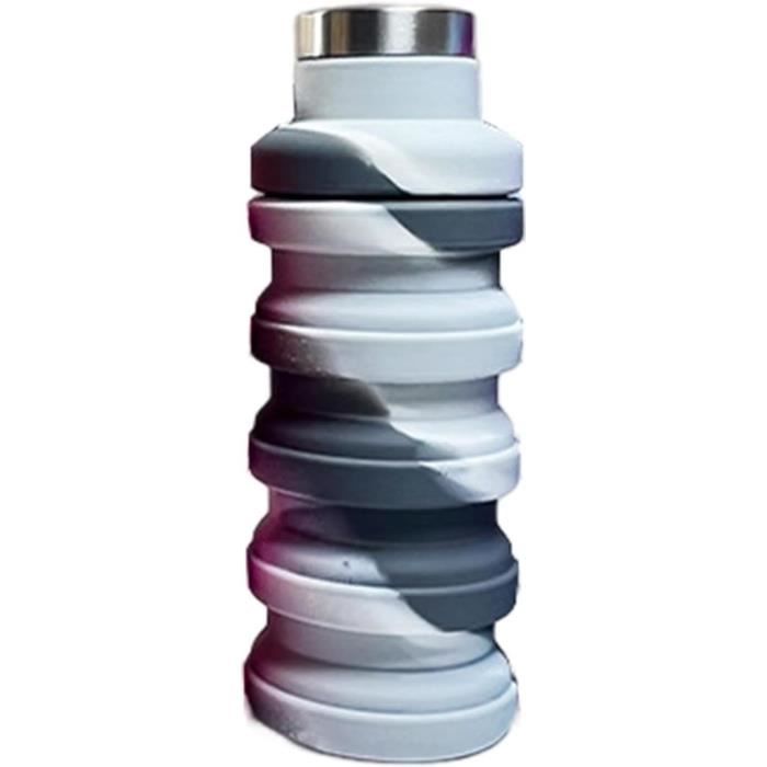 Gourde D'eau Pliable En Silicone - 500ml (env.) - Portable, étanche - Pour Sport Et Voyage