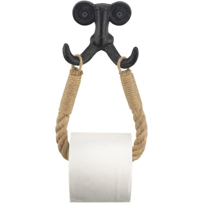 Porte Papier Toilette Vintage Métal, Noir (Girafe)[J1169