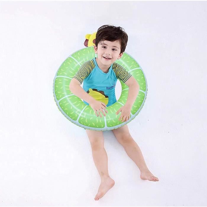 EKKONG - Anneau De Bain Gonflable Bébé 6-36 Mois - Diamètre Extérieur 55 Cm - PVC épais - 2 Poignées - Siège Confortable
