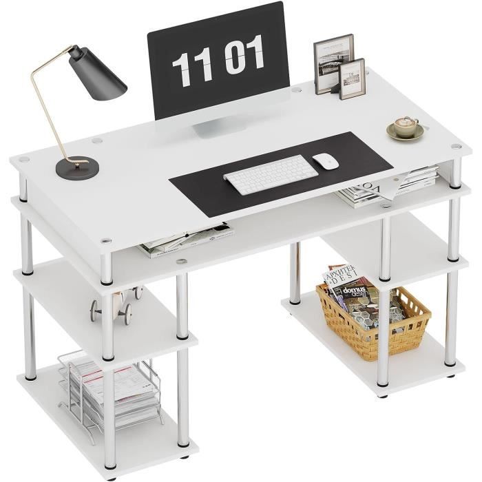 Plateau Bureau Debout Réglable 80x40 Cm - Convertisseur Ergonomique Avec étagère Clavier | Noyer Noir