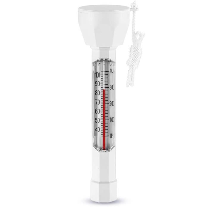 Thermomètre Piscine Flottant 2 Pièces - Pour Piscine, Spa, Aquarium, Lecture Fahrenheit/Celsius