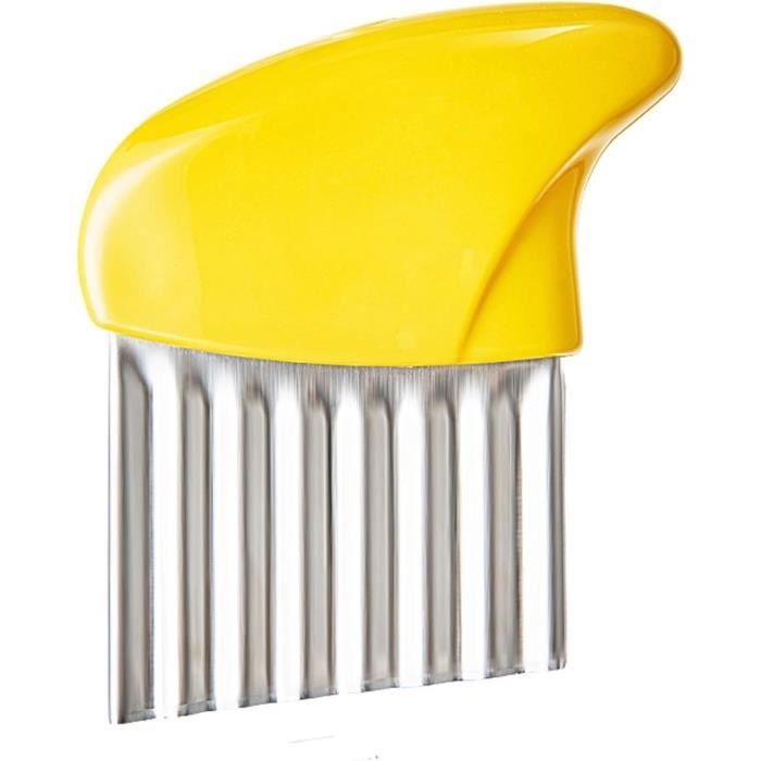 Lot De 4 Couteaux Ondulés En Acier Inoxydable Pour Couper Les Fruits Et Légumes, Trancher Les Pommes De Terre Et Les Oignons