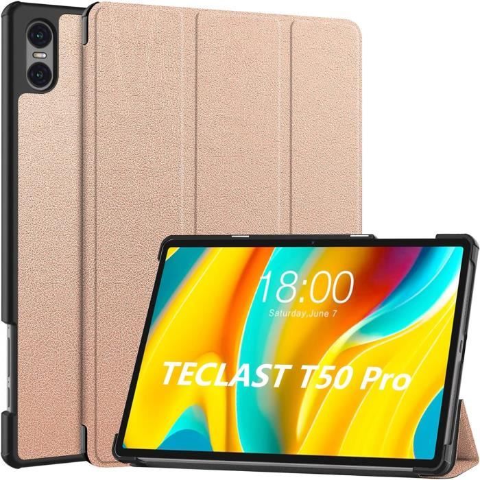Custodia per Teclast P50, 11 inch, Cover Tablet Teclast P50, Copertura Protettiva Pieghevole con Supporto per Matita e Cinturino da Polso, Protezione Completa. (Rosso
