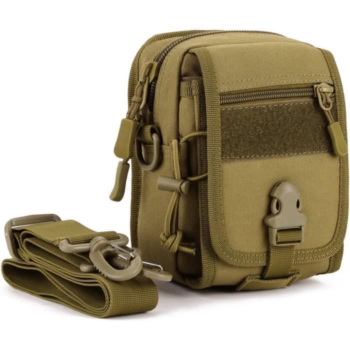 Sac Bandoulière Tactique Molle 1L - Pour Chasse, Randonnée, Accessoires (Nylon)