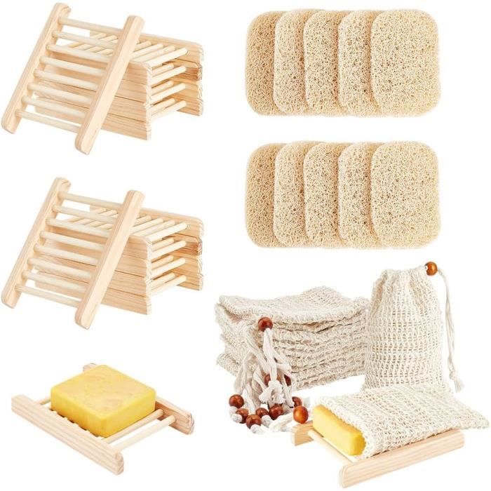 Coffret Savon L’Essentiel D’Ebenaturel Avec Gant Sisal Et Porte-savon En Bois - Neuf