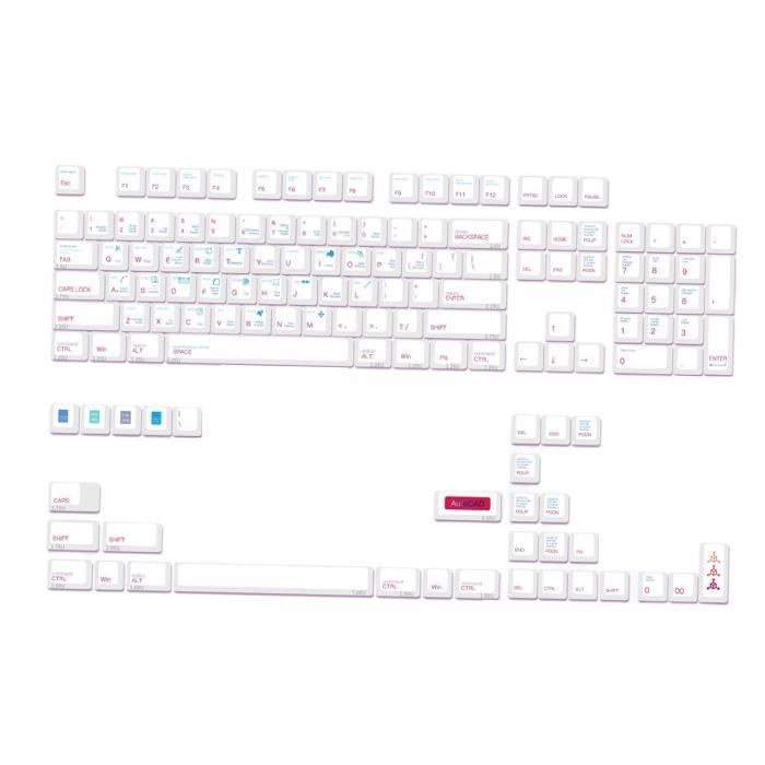 Keycaps En Caoutchouc Arc-en-ciel 121 Touches - Profil Cherry - Silicone Jelly Transparent - Pour Clavier Mécanique - 2