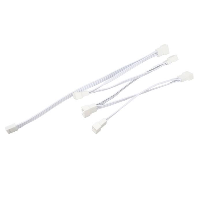 Lot De 5 Câbles Extension 4PIN PWM – 26 Cm, Pour Ventilateurs PC, Radiateurs Et Carte Mère - 10