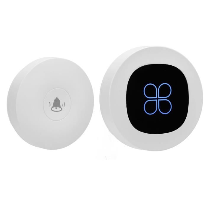 Sonnette Sans Fil Auto-alimentée – IP44, 58 Sonneries, Portée 4 Niveaux