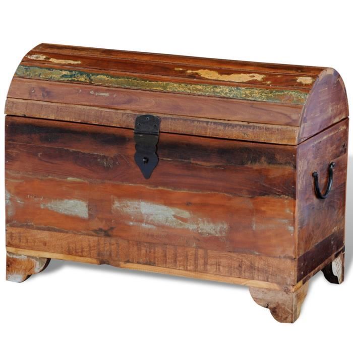 vidaXL Coffre de rangement Bois de récupération massif