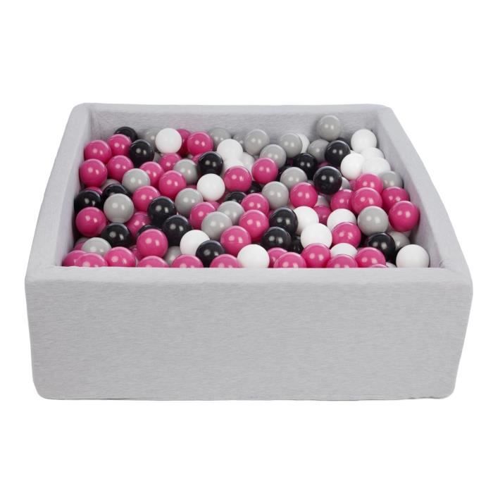 Piscine à Balles Carrée Velinda Avec 200 Balles - 7cm De Diamètre | Pour Enfants, Décoration & Jeu