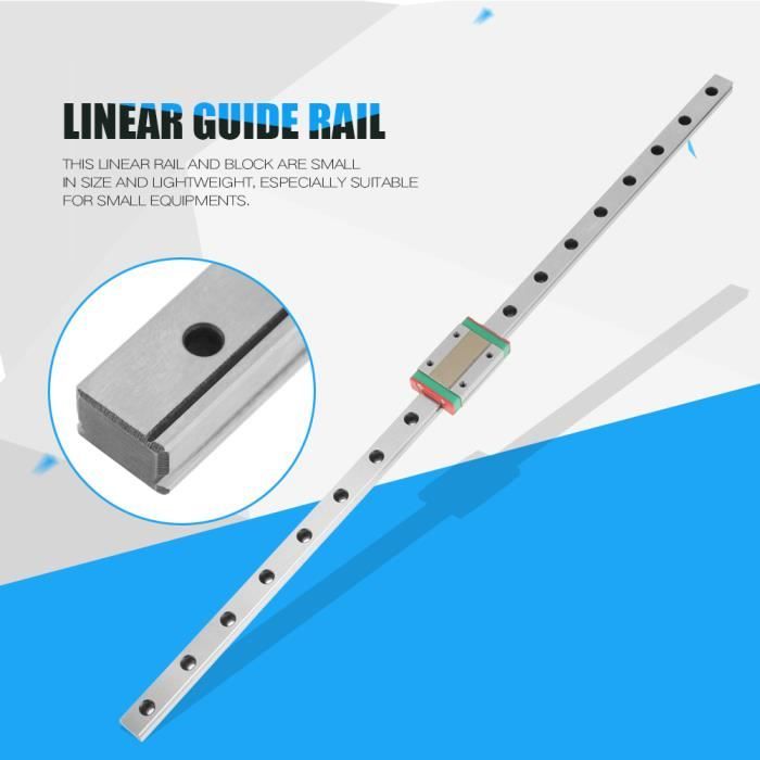 Guide Linéaire Miniature LWL7B Rail 7mm + Bloc Coulissant 55mm - Mouvement Précis Pour Petits Équipements
