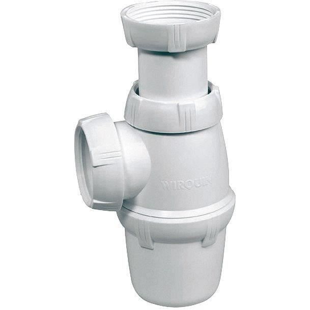 Siphon de lavabo réglable en hauteur - WIRQUIN - Diamètre 40mm - Plastique