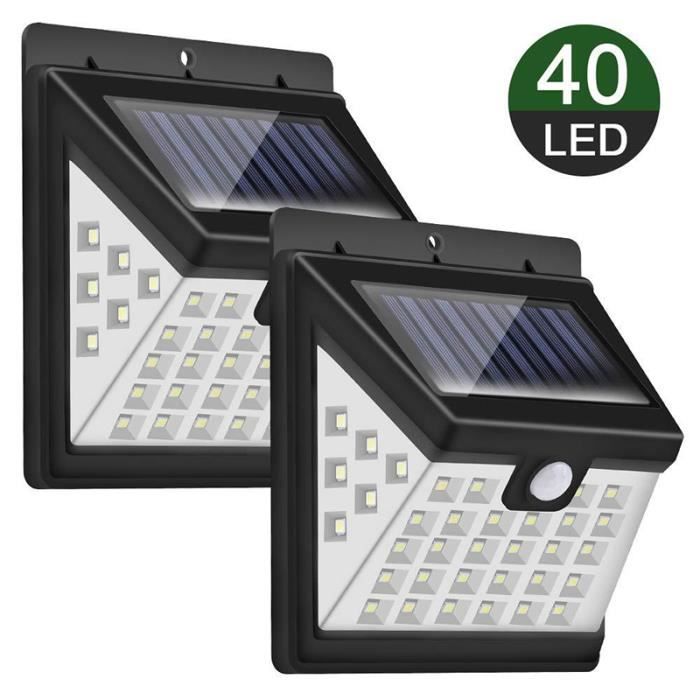 Applique Solaire Extérieur Voltman Avec Détecteur De Mouvement - 500 Lumens, IP44, Classe A++ - Pour Jardin, Allée, Terrasse