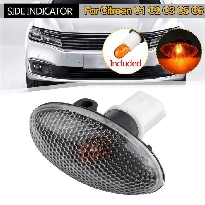 Clignotant latéral avec ampoule pour citroen c1 c2 c3 c5 c6 632574 ...