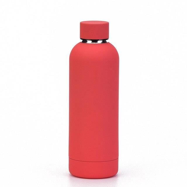 Gourde Plate En Inox 500 Ml - Bouteille D'eau Portable Pour Sac à Dos, Sport, école, Voyage