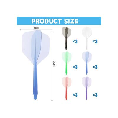 CATOR Lot De 12 Ailettes + Tiges Intégrées 2BA – Ailettes Fléchettes En Une Pièce, Vol Stable & Équilibré Pour Tous Niveaux
