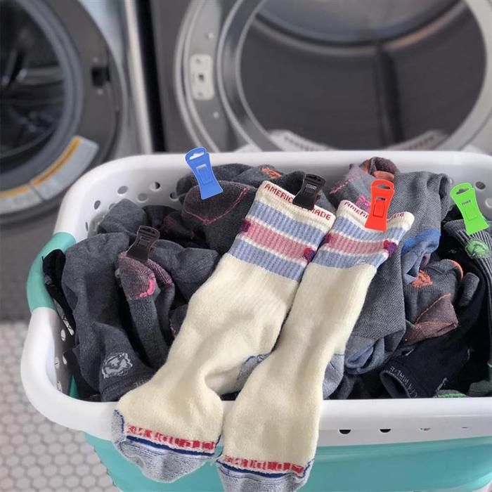 Coloré Lot de 50 pinces à chaussettes pour machine à laver et sèche