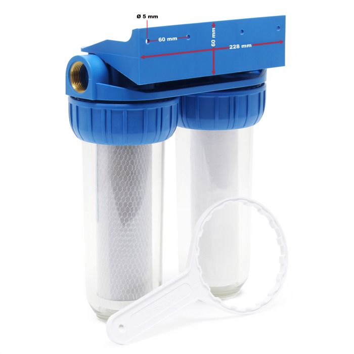 Naturewater NW-BR10B5 Filtre à Eau Potable 3 Étapes - Purification Avec Charbon Actif Et Sédiments - 360 L/H