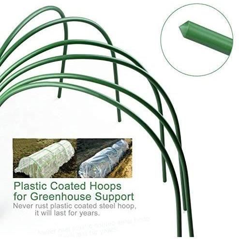 Kit Cerceaux De Serre Tunnel En Fibre De Verre - 18 Pièces, Pour Créer Abri De Jardin, Protection Plantes, Support Grimpantes