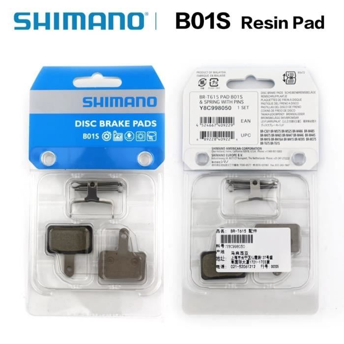 Frein velo Shimano B01S resine vtt plaquettes de frein a disque pour MT200 M485 M445 M446 M447 M395 M355 M575 M475 Type 2 set Cdiscount Sport