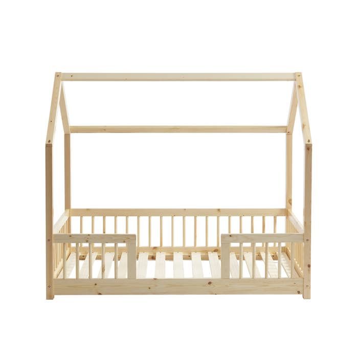 BAÏTA Bureau Enfant Cabane Tiny - Gris Et Pin L100xP50xH147cm