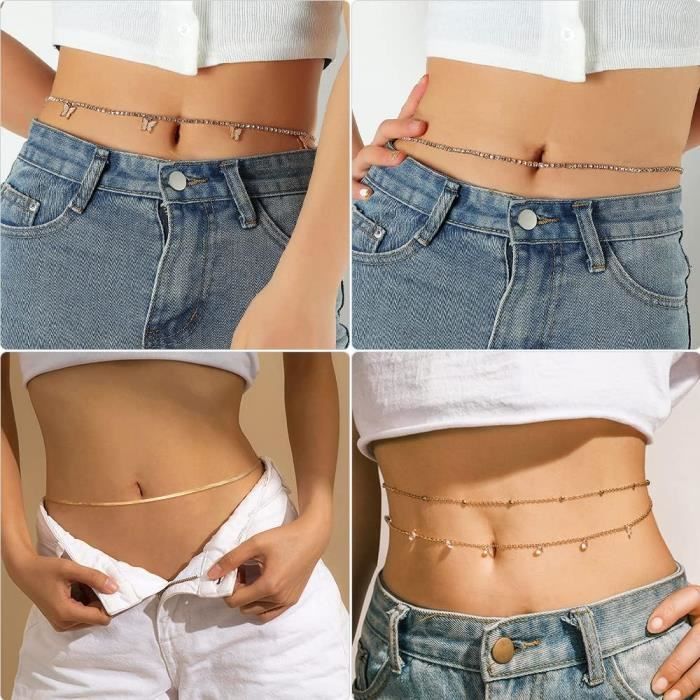 Bijou de Taille Femme - Chaîne de Hanche et Ornement de Ventre