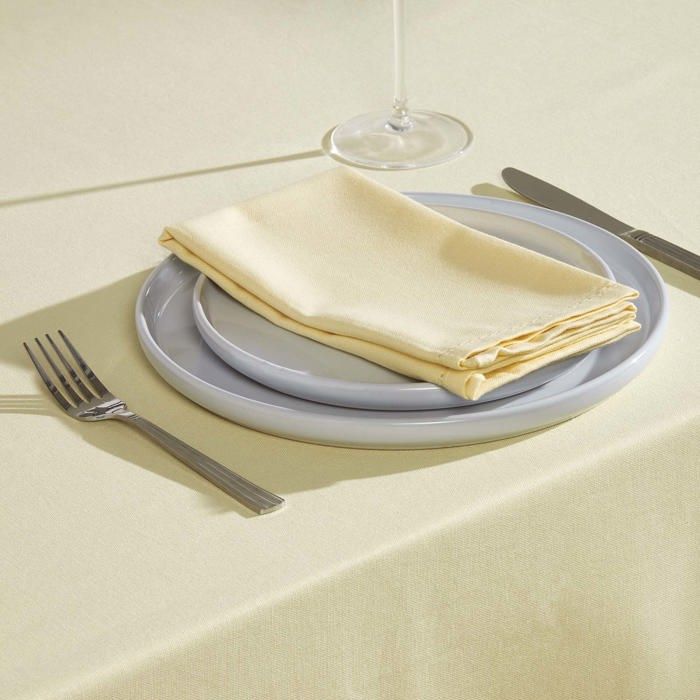 Serviettes De Table HOMESCAPES - Lot De 4 En Coton Uni, Coloris Bleu Pour Une Déco De Table Réussie