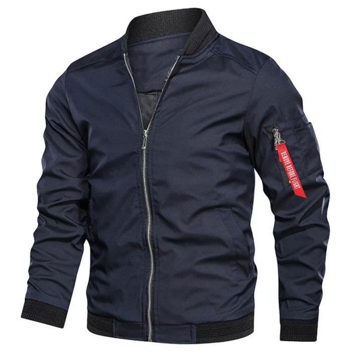 Veste Homme Bombers Fashion Couleur unie Col montant Blouson Casual Coupe Vent Confortable Marque Luxe Veste Hommes Bordeaux Bordeaux Cdiscount Pret a Porter